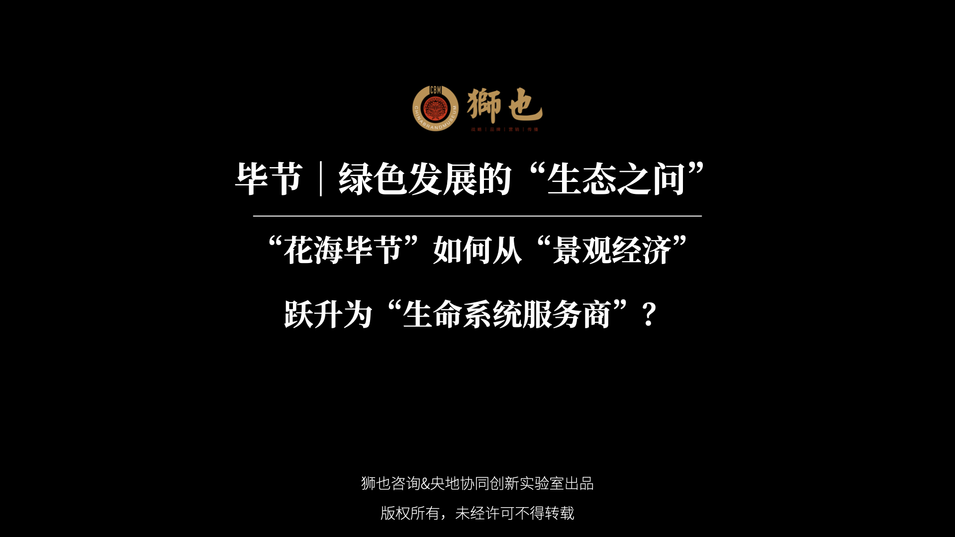 毕节｜绿色发展的“生态之问”：“花海毕节”如何从“景观经济”跃升为“生命系统服务商”？｜战略咨询公司